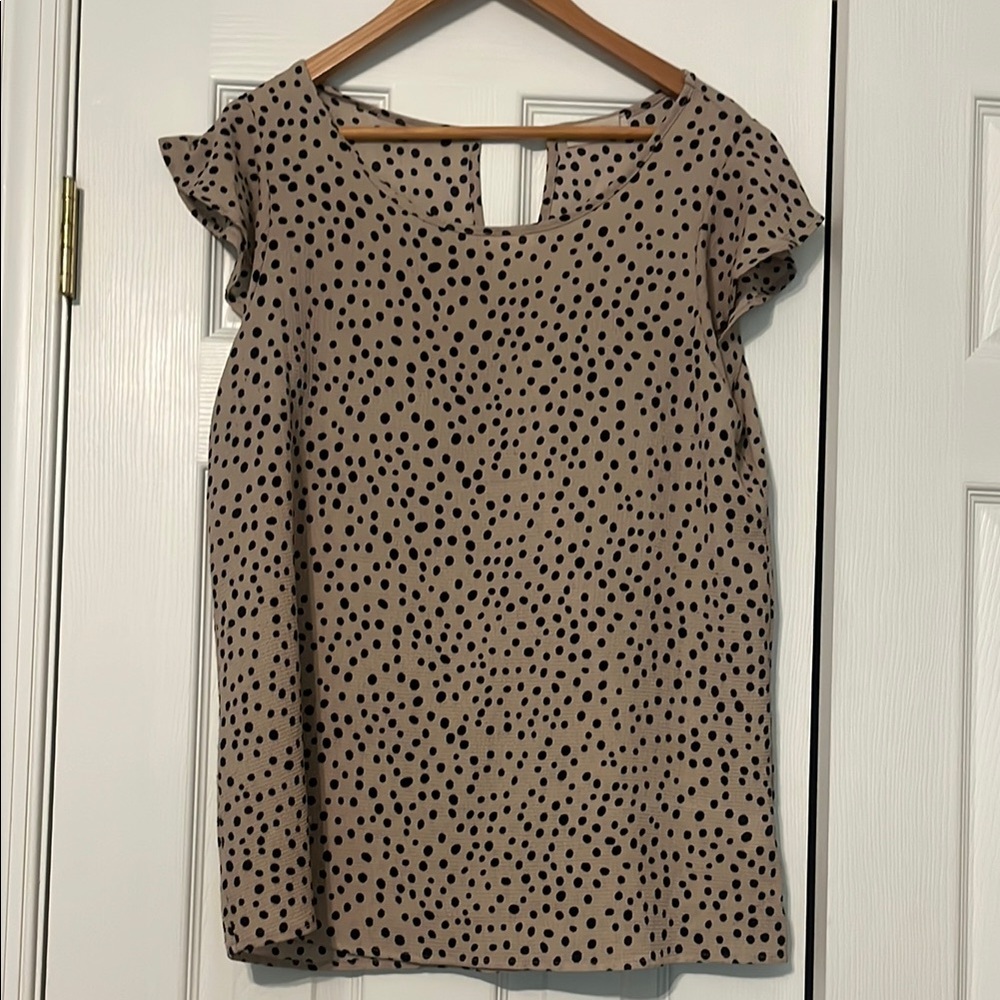 Maternity Ruffled Cap Sleeve Blouse